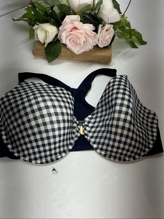 Catherines Other - Cacique Navy and White Gingham T-Shirt Bra